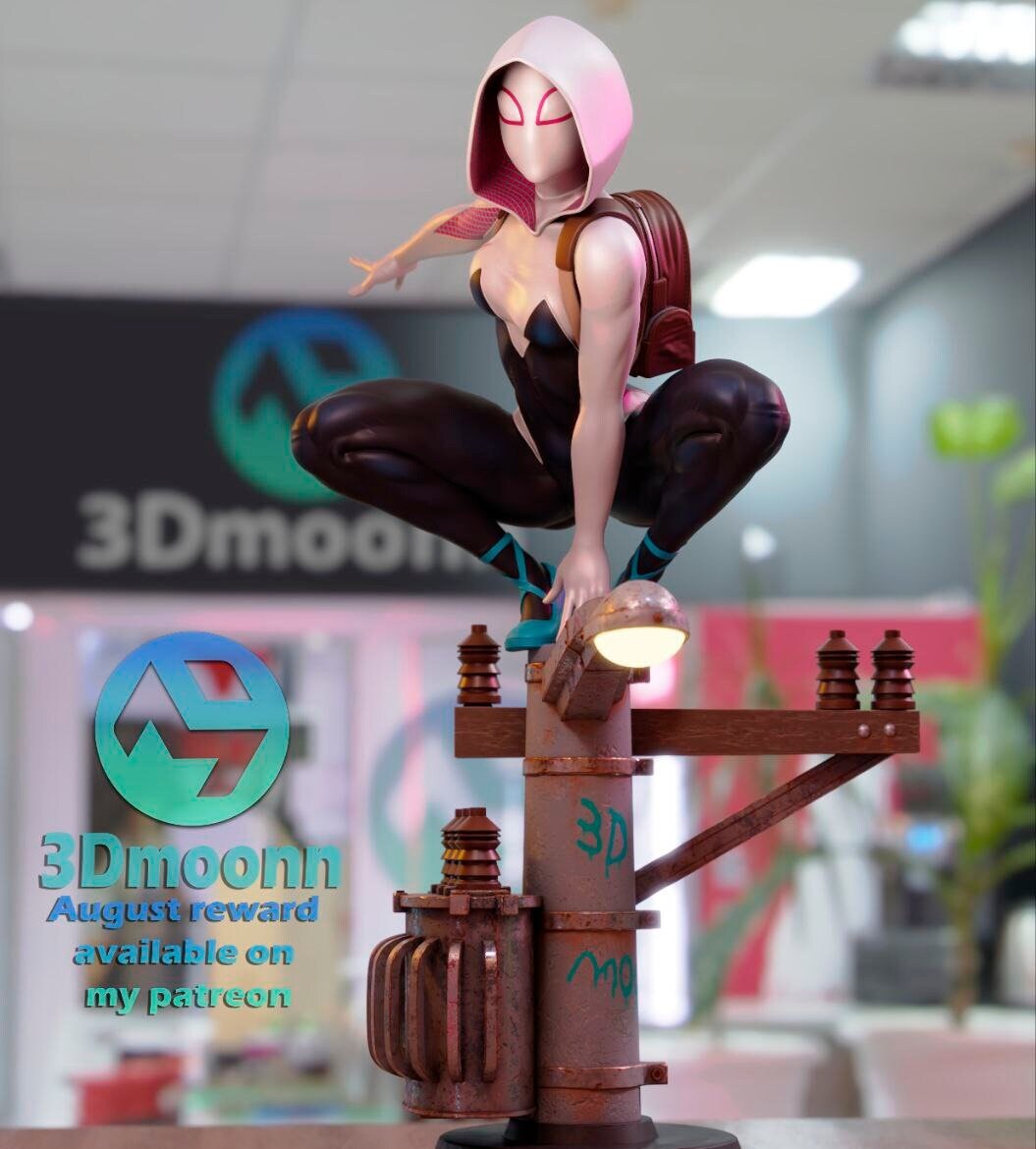 Estatua/figurilla impresa en 3D de Spidergwen/ESCALA 1/6