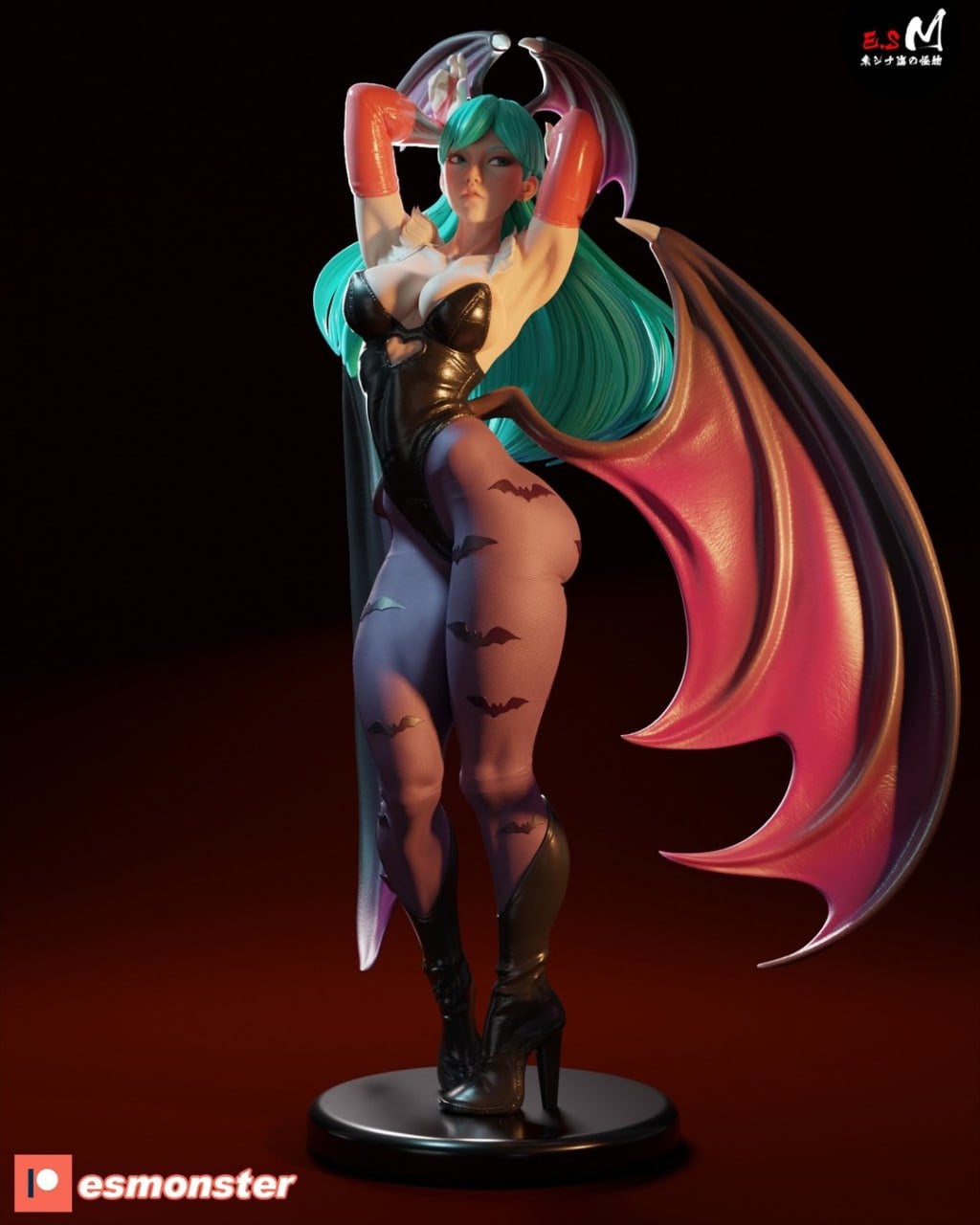 Estatua impresa en resina de Morrigan/figurilla impresa en 3D desorceress/Diseño de ESMonster /ESCALA 1/6